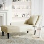 Tumbona con almohada y reposabrazo derecho terciopelo crema by , Daybeds - Ref: Foro24-4009779, Price: 200,92 €, Discount: %