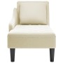 Tumbona con almohada y reposabrazo derecho terciopelo crema by , Daybeds - Ref: Foro24-4009779, Price: 200,92 €, Discount: %