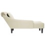 Tumbona con almohada y reposabrazo derecho terciopelo crema by , Daybeds - Ref: Foro24-4009779, Price: 200,92 €, Discount: %