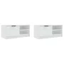 TV-Schrank, 2 Stück, glänzendes weißes Sperrholz, 80 x 35 x 36,5 cm von vidaXL, TV-Möbel - Ref: Foro24-811479, Preis: 99,53 €...