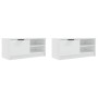 TV-Schrank, 2 Stück, glänzendes weißes Sperrholz, 80 x 35 x 36,5 cm von vidaXL, TV-Möbel - Ref: Foro24-811479, Preis: 101,11 ...