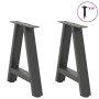 Patas para mesa de centro en forma de A (2 unidades), antracita, 38 x (42-43) cm, acero | Foro24.es | Tu tienda online para hogar, jardín y más Foro24.es
