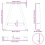 Patas para mesa de centro en forma de A (2 unidades), color negro, 50 x (42-43) cm, acero | Foro24.es | Tu tienda online para hogar, jardín y más Foro24.es