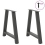 Patas para mesa de comedor en forma de A (2 unidades), antracita, 80 x (72-73) cm, acero | Foro24.es | Tu tienda online para hogar, jardín y más Foro24.es