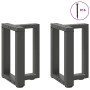 Patas para mesa de centro en forma de T (2 unidades), antracita, 28 x 25 x (42-43) cm, acero | Foro24.es | Tu tienda online para hogar, jardín y más Foro24.es