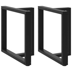 Patas para mesa de comedor en forma de T (2 unidades), color negro, 80 x 35 x (72-73) cm, acero by , Table legs - Ref: Foro24...