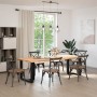Patas para mesa de comedor en forma de T (2 unidades), color negro, 80 x 35 x (72-73) cm, acero by , Table legs - Ref: Foro24...