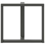 Patas para mesa de comedor en forma de T (2 unidades), antracita, 80 x 35 x (72-73) cm, acero von , Tischbeine - Ref: Foro24-...