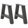 Patas para mesa de centro en forma de A (2 unidades), antracita, 50 x (30-31) cm, acero | Foro24.es | Tu tienda online para hogar, jardín y más Foro24.es