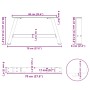 Patas para mesa de centro en forma de A (2 unidades), antracita, 70 x (30-31) cm, acero | Foro24.es | Tu tienda online para hogar, jardín y más Foro24.es