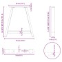 Patas para mesa de comedor en forma de A (2 unidades), color blanco, 70 x (72-73) cm, acero | Foro24.es | Tu tienda online para hogar, jardín y más Foro24.es