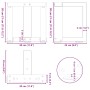 Patas para mesa de centro en forma de T (2 unidades), color blanco, 30 x 25 x (30-31) cm, acero | Foro24.es | Tu tienda online para hogar, jardín y más Foro24.es