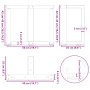Patas para mesa de centro en forma de T (2 unidades), color blanco, 50 x 25 x (42-43) cm, acero | Foro24.es | Tu tienda online para hogar, jardín y más Foro24.es