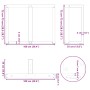 Patas para mesa de comedor en forma de T (2 unidades), color blanco, 100 x 35 x (72-73) cm, acero | Foro24.es | Tu tienda online para hogar, jardín y más Foro24.es