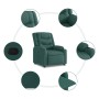 Sillón reclinable de tela verde oscuro de , Sillones - Ref: Foro24-4019925, Precio: 230,88 €