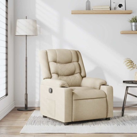 Sillón reclinable de tela crema | Foro24.es | Tu tienda online para hogar, jardín y más Foro24.es