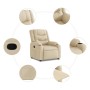 Sillón reclinable de tela crema | Foro24.es | Tu tienda online para hogar, jardín y más Foro24.es