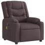 Sillón de masaje reclinable de tela marrón oscuro by , Armchairs - Ref: Foro24-4019931, Price: 252,87 €, Discount: %