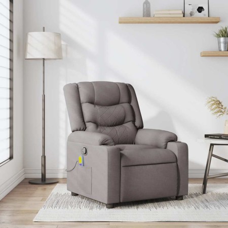 Sillón de masaje reclinable de tela gris taupé by , Armchairs - Ref: Foro24-4019933, Price: 225,89 €, Discount: %