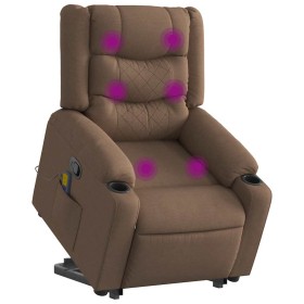 Silla de masaje reclinable de pie de tela marrón by , Armchairs - Ref: Foro24-3310269, Price: 301,80 €, Discount: %
