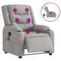 Sillón reclinable de masaje eléctrico tela gris nube by , Armchairs - Ref: Foro24-3310260, Price: 277,97 €, Discount: %