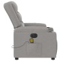 Sillón reclinable de masaje eléctrico tela gris nube by , Armchairs - Ref: Foro24-3310260, Price: 277,97 €, Discount: %