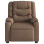 Sillón reclinable de masaje eléctrico tela marrón by , Armchairs - Ref: Foro24-3310255, Price: 277,85 €, Discount: %