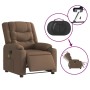 Sillón reclinable de masaje eléctrico tela marrón by , Armchairs - Ref: Foro24-3310255, Price: 277,85 €, Discount: %