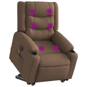 Sillón de masaje eléctrico reclinable elevable tela marrón by , Armchairs - Ref: Foro24-3310283, Price: 346,56 €, Discount: %