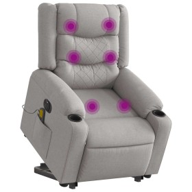 Sillón de masaje eléctrico reclinable elevable tela gris nube by , Armchairs - Ref: Foro24-3310288, Price: 343,02 €, Discount: %