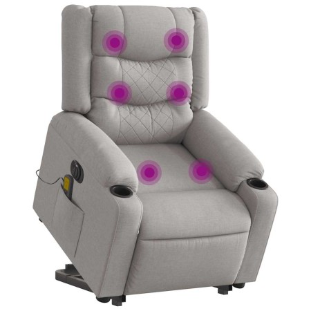 Sillón de masaje eléctrico reclinable elevable tela gris nube von , Sessel - Ref: Foro24-3310288, Preis: 343,02 €, Rabatt: %