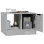 Mesa de centro madera contrachapada gris hormigón 50x50x36 cm
