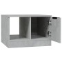 Mesa de centro madera contrachapada gris hormigón 50x50x36 cm