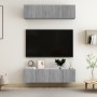 Muebles TV de pared 4 uds contrachapada gris Sonoma 60x30x30 cm de , Muebles TV - Ref: Foro24-3120204, Precio: 134,01 €, Desc...
