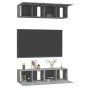 Muebles TV de pared 4 uds contrachapada gris Sonoma 60x30x30 cm de , Muebles TV - Ref: Foro24-3120204, Precio: 134,01 €, Desc...