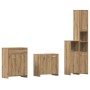 Juego de muebles baño 4 piezas madera ingeniería roble artisan by , Bathroom furniture - Ref: Foro24-3328942, Price: 256,25 €...