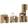 Juego de muebles baño 4 piezas madera ingeniería roble artisan by , Bathroom furniture - Ref: Foro24-3328942, Price: 256,25 €...