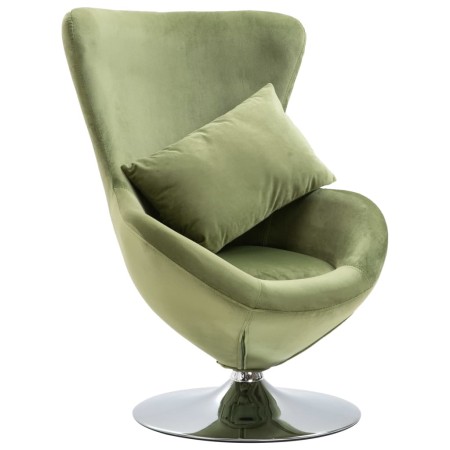 Sillón giratorio con forma de huevo con cojín de terciopelo verde claro von , Sessel - Ref: Foro24-248585, Preis: 119,94 €, R...