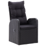 Conjunto de Comedor de Jardín de 5 Piezas con Cojines Ratán Poli Negro de , Mesas de jardín - Ref: Foro24-3172829, Precio: 92...