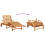 Tumbonas 2 pcs con Cojines y Ruedas Beige Madera Maciza de Acacia von , Liegen - Ref: Foro24-3325178, Preis: 426,39 €, Rabatt: %