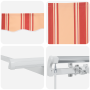Toldo retráctil manual amarillo y naranja 450x350 cm by , Awnings - Ref: Foro24-3331089, Price: 386,97 €, Discount: %