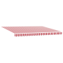 Toldo Retráctil Manual Rayas Rojas y Blancas 450x350 cm by , Awnings - Ref: Foro24-3331097, Price: 395,50 €, Discount: %