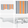 Toldo Retráctil Manual Rayas Multicolor 450x350 cm by , Awnings - Ref: Foro24-3331105, Price: 377,92 €, Discount: %