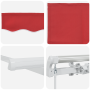 Toldo Retráctil Manual Rojo 450x350 cm | Foro24.es | Tu tienda online para hogar, jardín y más Foro24.es