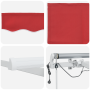 Toldo Retráctil Automático con LED Rojo 450x350 cm | Foro24.es | Tu tienda online para hogar, jardín y más Foro24.es