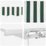 Toldo Retráctil Manual Verde y Blanco 450x350 cm by , Awnings - Ref: Foro24-3331185, Price: 375,09 €, Discount: %