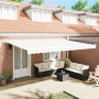 Toldo retráctil automático  Blanco 500x300 cm, Tela de reemplazo para toldo  de 5x3 m Blanca | Foro24.es | Tu tienda online para hogar, jardín y más Foro24.es