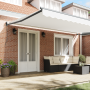Toldo Manual Retráctil  Blanco 500x300 cm, Tela de Reemplazo para Toldo  de 5x3 m Blanco | Foro24.es | Tu tienda online para hogar, jardín y más Foro24.es