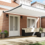 Toldo Retráctil Automático Blanco 500x300 cm, Tela de reemplazo para toldo para estructura de 5x3 m Blanco by , Awnings - Ref...