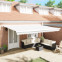 Toldo Manual Retráctil Blanco 500x300 cm, Tela de Reemplazo para Toldo  para Estructura de 5x3 m Blanca | Foro24.es | Tu tienda online para hogar, jardín y más Foro24.es